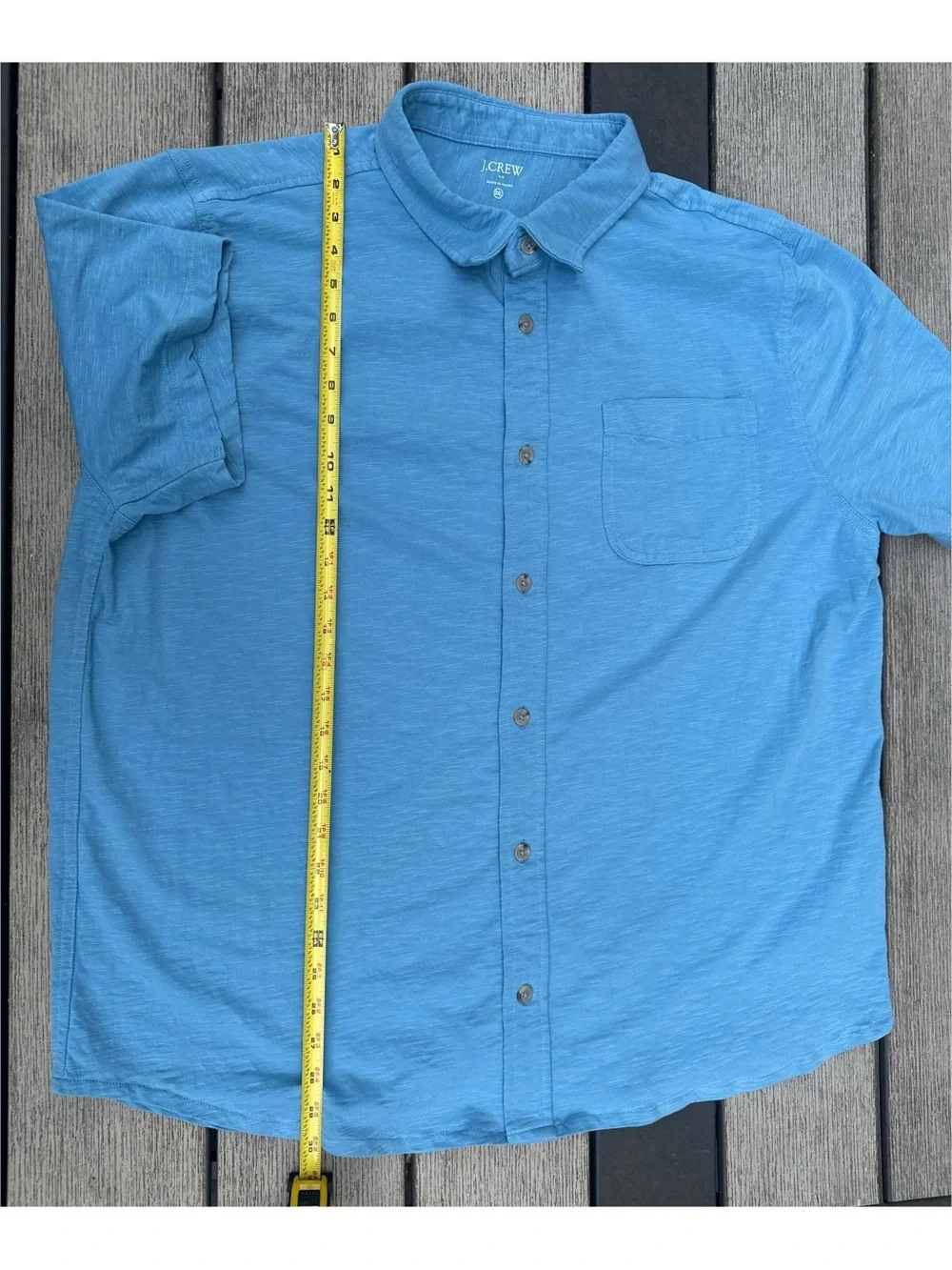 J. Crew Men's Cotton Short-Sleeve Button Up Shirt  Size XXL